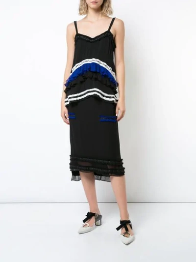 Shop Proenza Schouler Re-edition Ruffled Cami Dress - Black