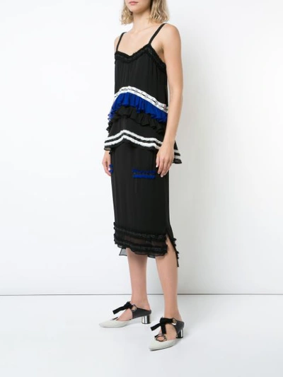 Shop Proenza Schouler Re-edition Ruffled Cami Dress - Black