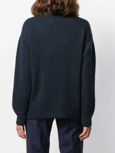 Shop Masscob Chunky Knit Sweater In Blue