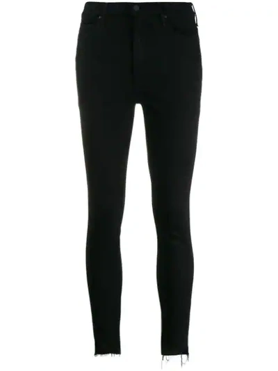 Shop Mother Stunner Skinny Jeans In Black