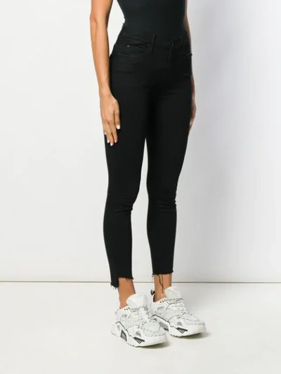 Shop Mother Stunner Skinny Jeans In Black