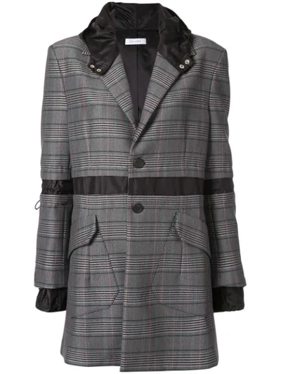 Shop Delada Drawstring Detail Jacket In Grey