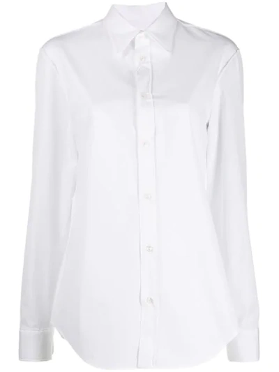 Shop Maison Margiela Cotton-poplin Shirt In White