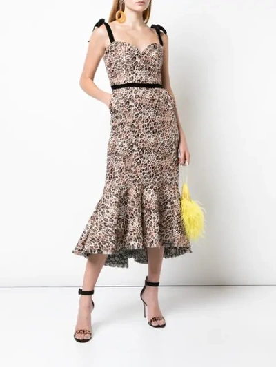 Shop Johanna Ortiz Love Between Species Midi Dress In Brown