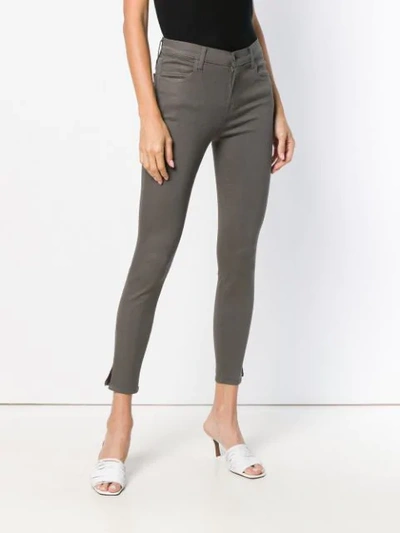 Shop J Brand Cropped Skinny Jeans In Grey