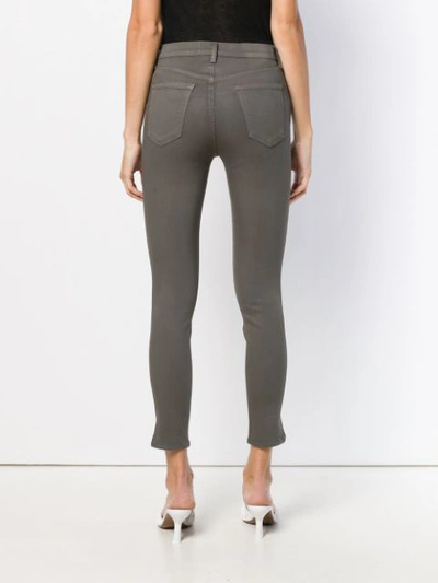 Shop J Brand Cropped Skinny Jeans In Grey