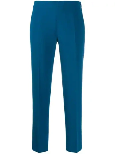 Shop Alberto Biani Slim Fit Trousers In Blue