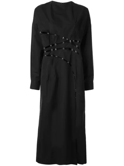 Shop Boyarovskaya Clasp-embellished Dress In Black