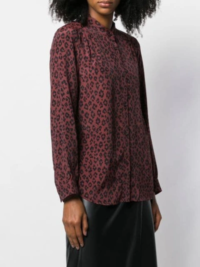 A.P.C. LEOPARD PRINT BLOUSE - 棕色