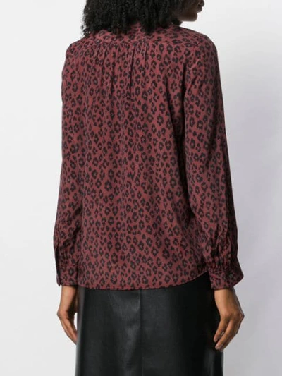 Shop A.p.c. Leopard Print Blouse In Brown