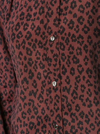 Shop Apc Leopard Print Blouse In Brown