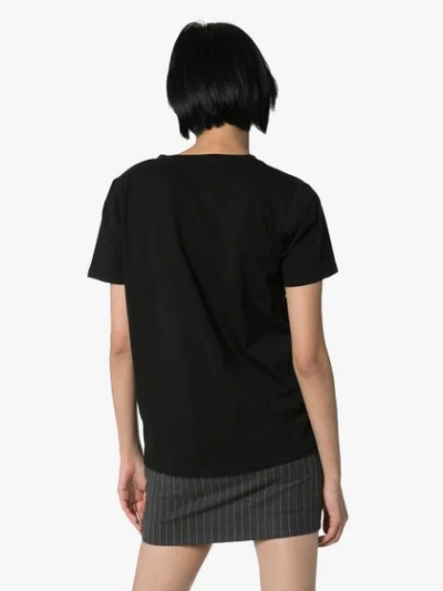 Shop Balmain Logo-print T-shirt In Black