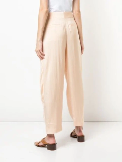 Shop Chloé High Waisted Trousers In Pink