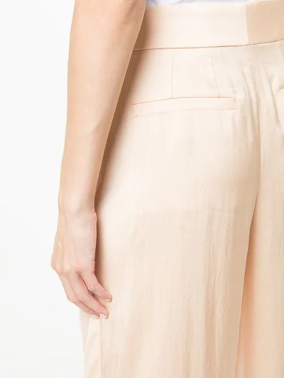 Shop Chloé High Waisted Trousers In Pink