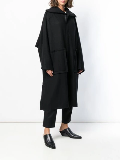 Shop Yohji Yamamoto Oversized Cardi In Black