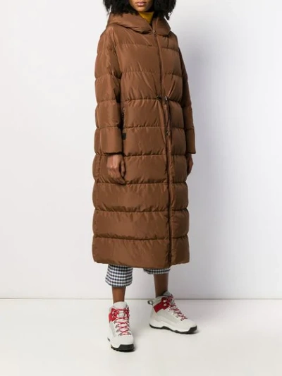Shop Bacon Hooded Padded Coat In Brown