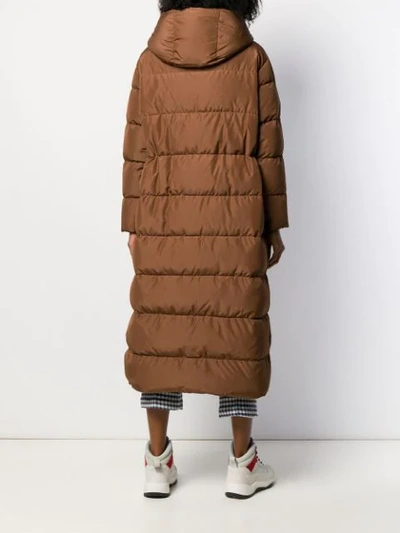 BACON HOODED PADDED COAT - 棕色