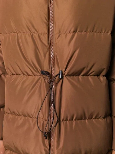 Shop Bacon Hooded Padded Coat In Brown
