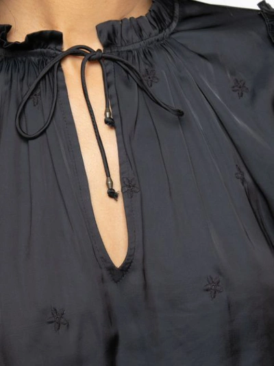 Shop Ulla Johnson Short Flutter Sleeves Top In Black