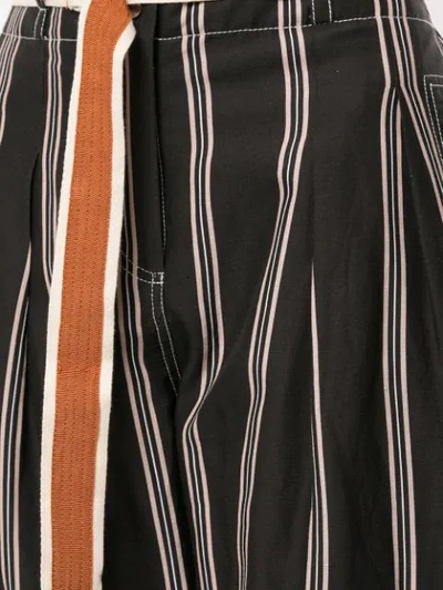 Shop Lee Mathews Madox Stripe Trousers In Black