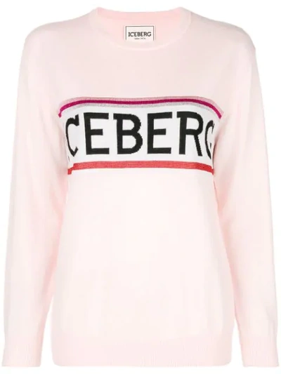 Shop Iceberg Logo Jumper - Pink