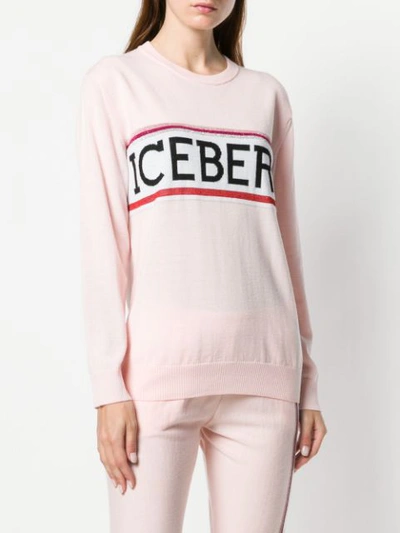 Shop Iceberg Logo Jumper - Pink