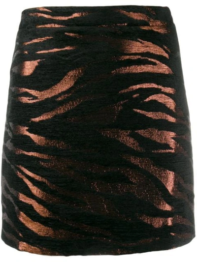 Shop Andamane Tiger Print Mini Skirt In Black
