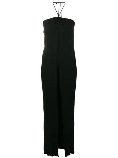 Shop Jacquemus Layered Halter Dress In Black