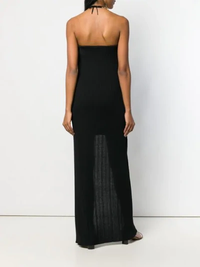 Shop Jacquemus Layered Halter Dress In Black