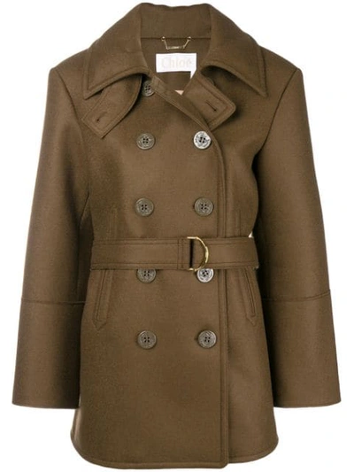 Shop Chloé Belted Trench Coat - Brown
