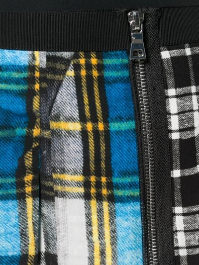 Shop Marc Jacobs Check Midi Skirt - Blue