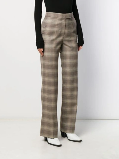 Shop Frenken Check Trousers In Neutrals