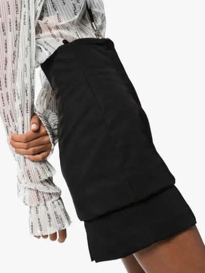 Shop 032c Cosmic Padded Mini Skirt In Black