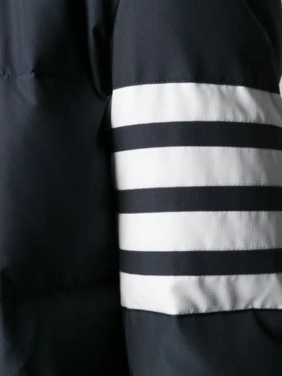Shop Thom Browne 4-bar Stripe Padded Coat In Blue