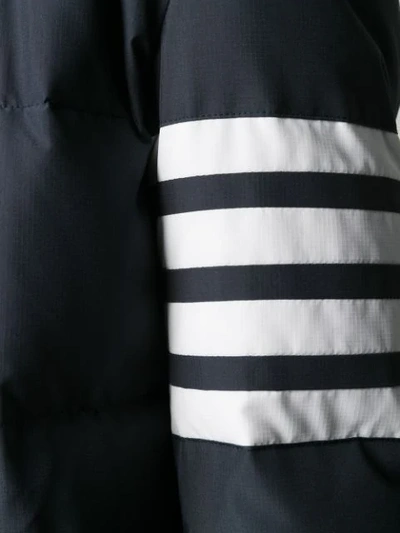 Thom Browne 4-bar Down Ripstop Bomber In Blue