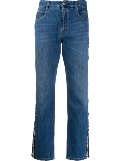 Shop Stella Mccartney Side Panelled Jeans In Blue