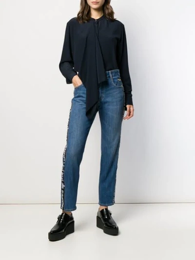 Shop Stella Mccartney Side Panelled Jeans In Blue