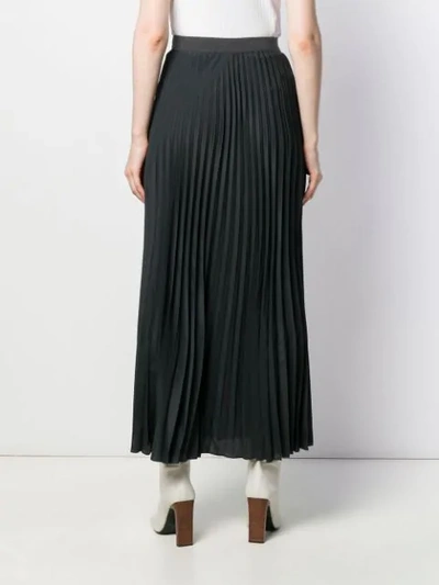 AGNONA PLEATED MAXI SKIRT - 灰色