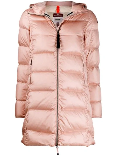 Shop Parajumpers Hooded Padded Jacket In Pink