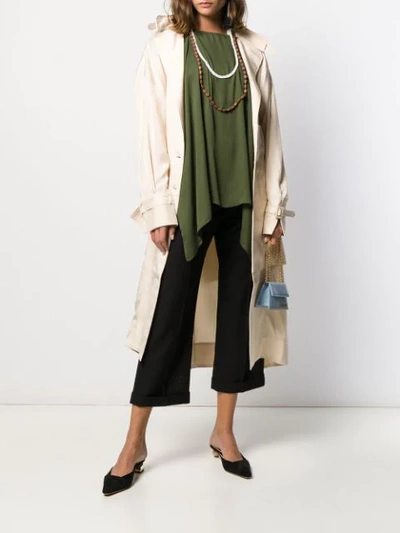 Shop Jacquemus Belted Trench Coat In Neutrals