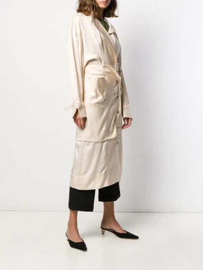 Shop Jacquemus Belted Trench Coat In Neutrals