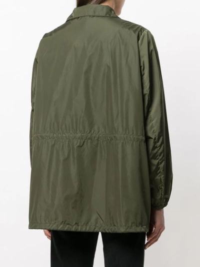 Shop Moncler Zipped Military Jacket - Green