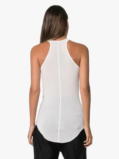 Shop Rick Owens Ribbed Tank Top In 11 Milk