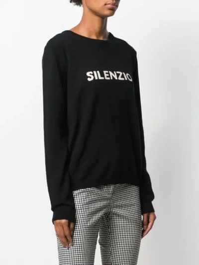 Shop Aspesi Crew-neck Logo Sweater In Black