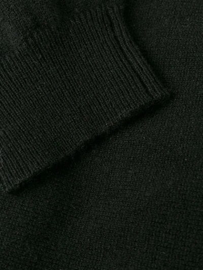 Shop Aspesi Crew-neck Logo Sweater In Black