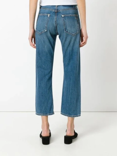 Shop Rag & Bone Marilyn Straight Leg Mid-rise Jeans In Blue