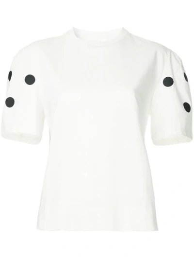 Shop Paskal Polka Dot T-shirt In White/black