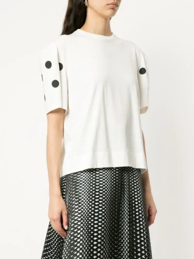 Shop Paskal Polka Dot T-shirt In White/black