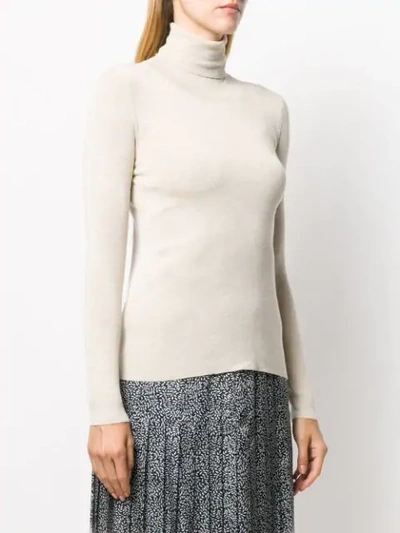 Shop Prada Roll-neck Jumper In Neutrals