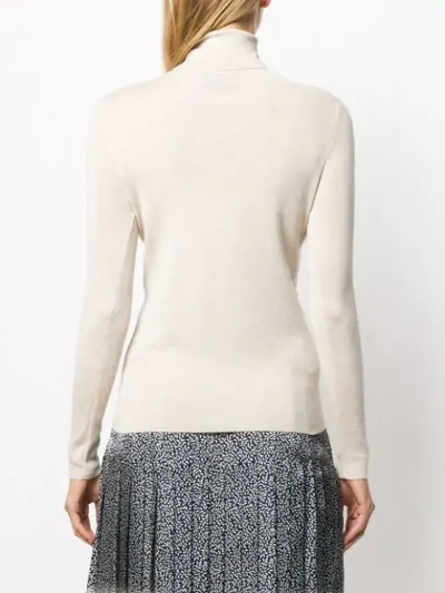 Shop Prada Roll-neck Jumper In Neutrals